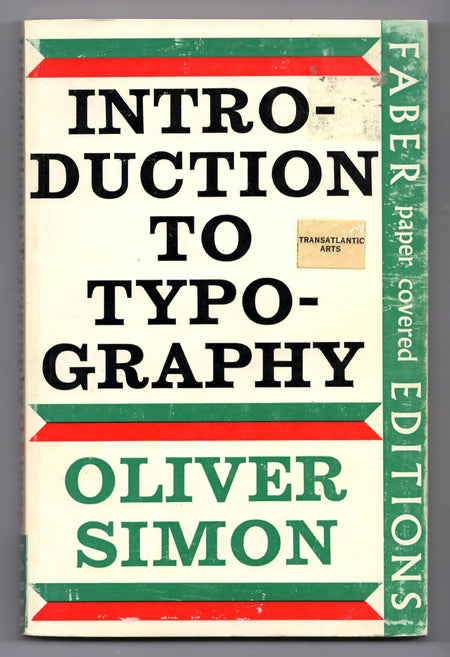 Introduction to Typography by Oliver Simon