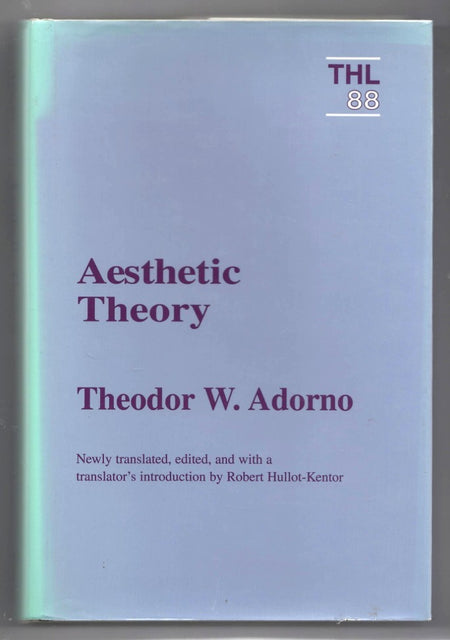 Aesthetic Theory by Theodor W. Adorno