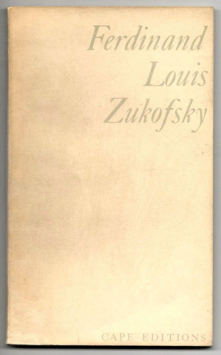 Ferdinand including It Was by Louis Zukofsky